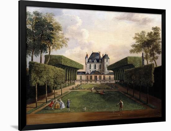 Views of the Chateau De Mousseaux and its Gardens-Jean-Francois Hue-Framed Giclee Print