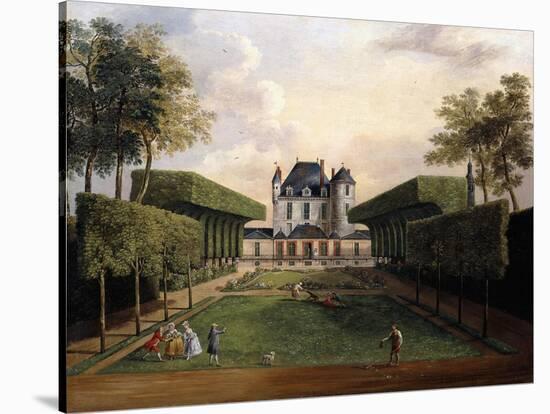 Views of the Chateau De Mousseaux and its Gardens-Jean-Francois Hue-Stretched Canvas