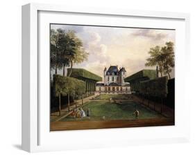 Views of the Chateau De Mousseaux and its Gardens-Jean-Francois Hue-Framed Giclee Print