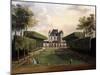 Views of the Chateau De Mousseaux and its Gardens-Jean-Francois Hue-Mounted Giclee Print