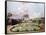 Views of the Chateau De Mousseaux and its Gardens-Jean-Francois Hue-Framed Stretched Canvas