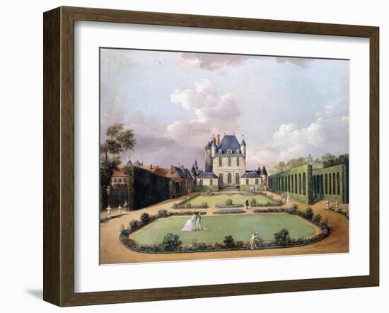 Views of the Chateau De Mousseaux and its Gardens-Jean-Francois Hue-Framed Giclee Print