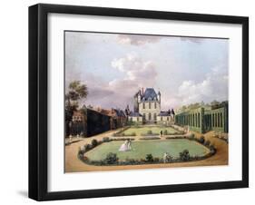 Views of the Chateau De Mousseaux and its Gardens-Jean-Francois Hue-Framed Giclee Print