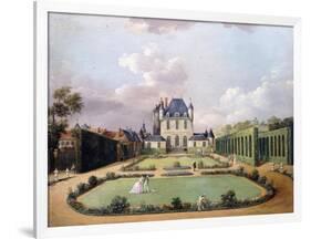 Views of the Chateau De Mousseaux and its Gardens-Jean-Francois Hue-Framed Giclee Print