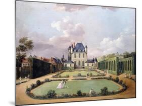 Views of the Chateau De Mousseaux and its Gardens-Jean-Francois Hue-Mounted Giclee Print