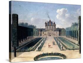 Views of the Chateau De Mousseaux and its Gardens-Jean-Francois Hue-Stretched Canvas