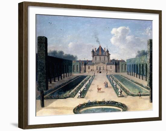 Views of the Chateau De Mousseaux and its Gardens-Jean-Francois Hue-Framed Giclee Print