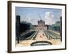 Views of the Chateau De Mousseaux and its Gardens-Jean-Francois Hue-Framed Giclee Print