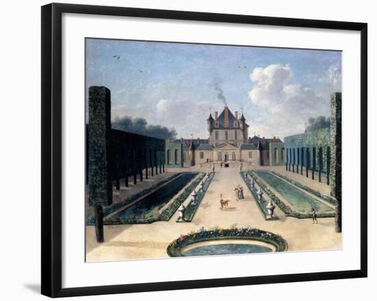 Views of the Chateau De Mousseaux and its Gardens-Jean-Francois Hue-Framed Giclee Print