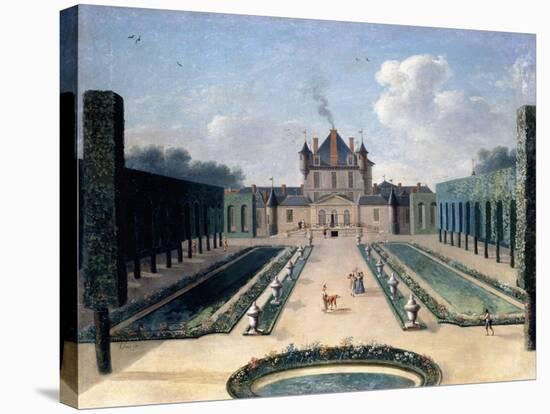 Views of the Chateau De Mousseaux and its Gardens-Jean-Francois Hue-Stretched Canvas