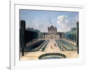 Views of the Chateau De Mousseaux and its Gardens-Jean-Francois Hue-Framed Giclee Print