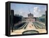 Views of the Chateau De Mousseaux and its Gardens-Jean-Francois Hue-Framed Stretched Canvas