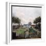 Views of the Chateau De Mousseaux and its Gardens-Jean-Francois Hue-Framed Giclee Print