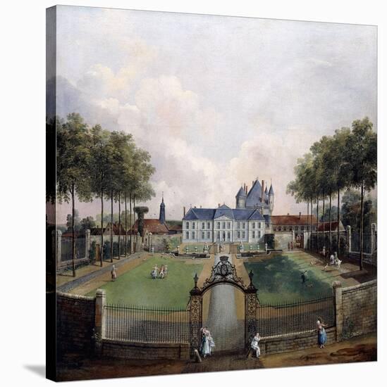 Views of the Chateau De Mousseaux and its Gardens-Jean-Francois Hue-Stretched Canvas