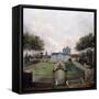 Views of the Chateau De Mousseaux and its Gardens-Jean-Francois Hue-Framed Stretched Canvas