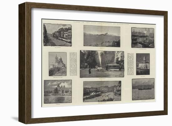 Views of the City and Harbour of Marseilles-George L. Seymour-Framed Giclee Print