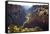 Views of the Cliffs in Zion Canyon from Observation Point Trail in Zion National Park, Utah-Sergio Ballivian-Framed Stretched Canvas