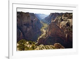 Views of the Cliffs in Zion Canyon from Observation Point Trail in Zion National Park, Utah-Sergio Ballivian-Framed Photographic Print