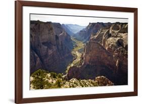 Views of the Cliffs in Zion Canyon from Observation Point Trail in Zion National Park, Utah-Sergio Ballivian-Framed Photographic Print