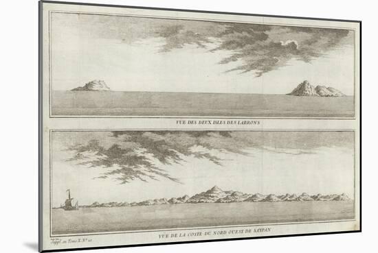 Views of the Mariana Islands and the Coast of Northwestern Saipan-null-Mounted Giclee Print
