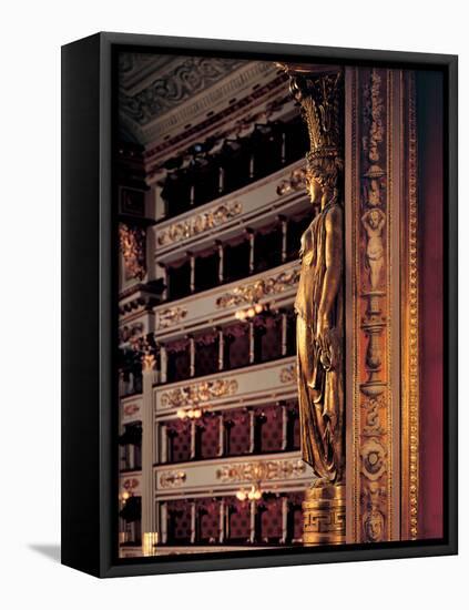 Views of the Teatro Alla Scala-Piermarini Giuseppe-Framed Stretched Canvas