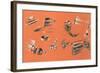 Views of Typewriter Parts-null-Framed Art Print