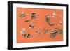 Views of Typewriter Parts-Found Image Press-Framed Giclee Print