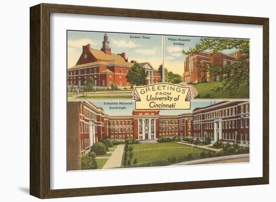 Views of University of Cincinnati, Ohio-null-Framed Art Print