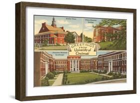 Views of University of Cincinnati, Ohio-null-Framed Art Print