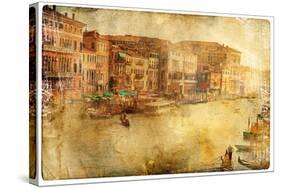 Views of Venice in Vintage Style-Timofeeva Maria-Stretched Canvas