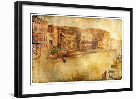 Views of Venice in Vintage Style-Timofeeva Maria-Framed Art Print