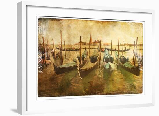 Views of Venice in Vintage Style-Timofeeva Maria-Framed Art Print
