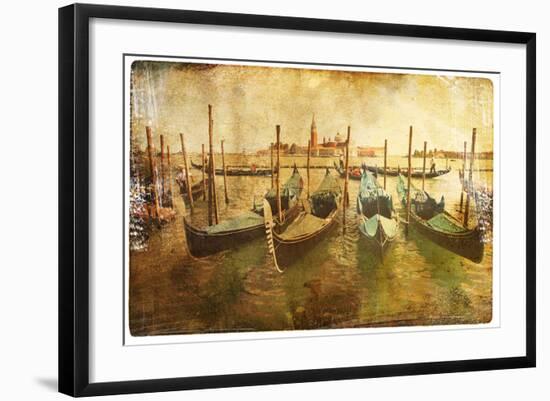 Views of Venice in Vintage Style-Timofeeva Maria-Framed Art Print