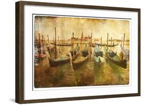 Views of Venice in Vintage Style-Timofeeva Maria-Framed Art Print