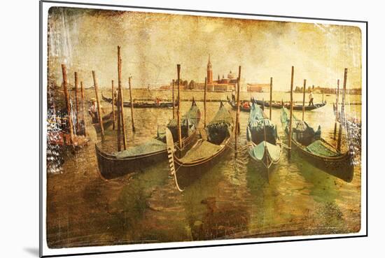 Views of Venice in Vintage Style-Timofeeva Maria-Mounted Art Print