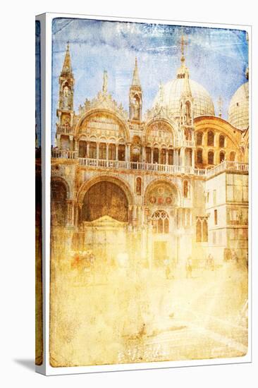 Views of Venice in Vintage Style-Timofeeva Maria-Stretched Canvas