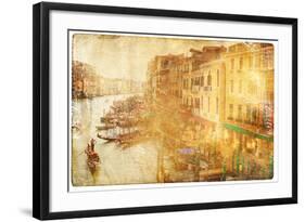 Views of Venice in Vintage Style-Timofeeva Maria-Framed Art Print