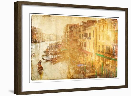 Views of Venice in Vintage Style-Timofeeva Maria-Framed Art Print