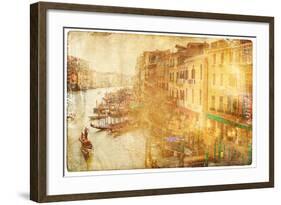 Views of Venice in Vintage Style-Timofeeva Maria-Framed Art Print