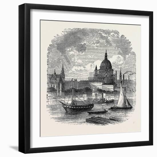 Views on the Embankment, London, 1870, UK-null-Framed Giclee Print