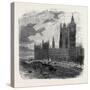 Views on the Embankment, Westminster, London, 1870, UK-null-Stretched Canvas