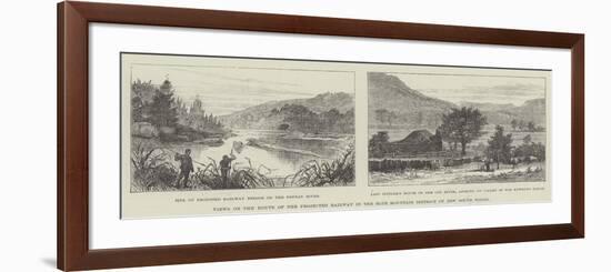 Views on the Route of the Projected Railway in the Blue Mountain District of New South Wales-null-Framed Giclee Print