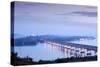 Views over the Thanlwin (Salween) River and Mawlamyine Bridge and Town, Mon, Myanmar (Burma)-Alex Robinson-Stretched Canvas