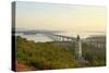 Views over the Thanlwin (Salween) River and Mawlamyine Bridge and Town, Mon, Myanmar (Burma)-Alex Robinson-Stretched Canvas