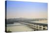 Views over the Thanlwin (Salween) River and Mawlamyine Bridge and Town, Mon, Myanmar (Burma)-Alex Robinson-Stretched Canvas