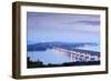 Views over the Thanlwin (Salween) River and Mawlamyine Bridge and Town, Mon, Myanmar (Burma)-Alex Robinson-Framed Photographic Print