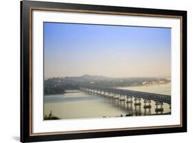 Views over the Thanlwin (Salween) River and Mawlamyine Bridge and Town, Mon, Myanmar (Burma)-Alex Robinson-Framed Photographic Print