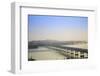 Views over the Thanlwin (Salween) River and Mawlamyine Bridge and Town, Mon, Myanmar (Burma)-Alex Robinson-Framed Photographic Print