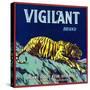 Vigilant Orange Label - Upland, CA-Lantern Press-Stretched Canvas