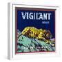 Vigilant Orange Label - Upland, CA-Lantern Press-Framed Art Print